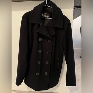 Schott NYC Men’s Classic Black Peacoat